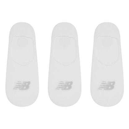 White - Front - New Balance Unisex Adult No-Show Socks (Pack of 3)