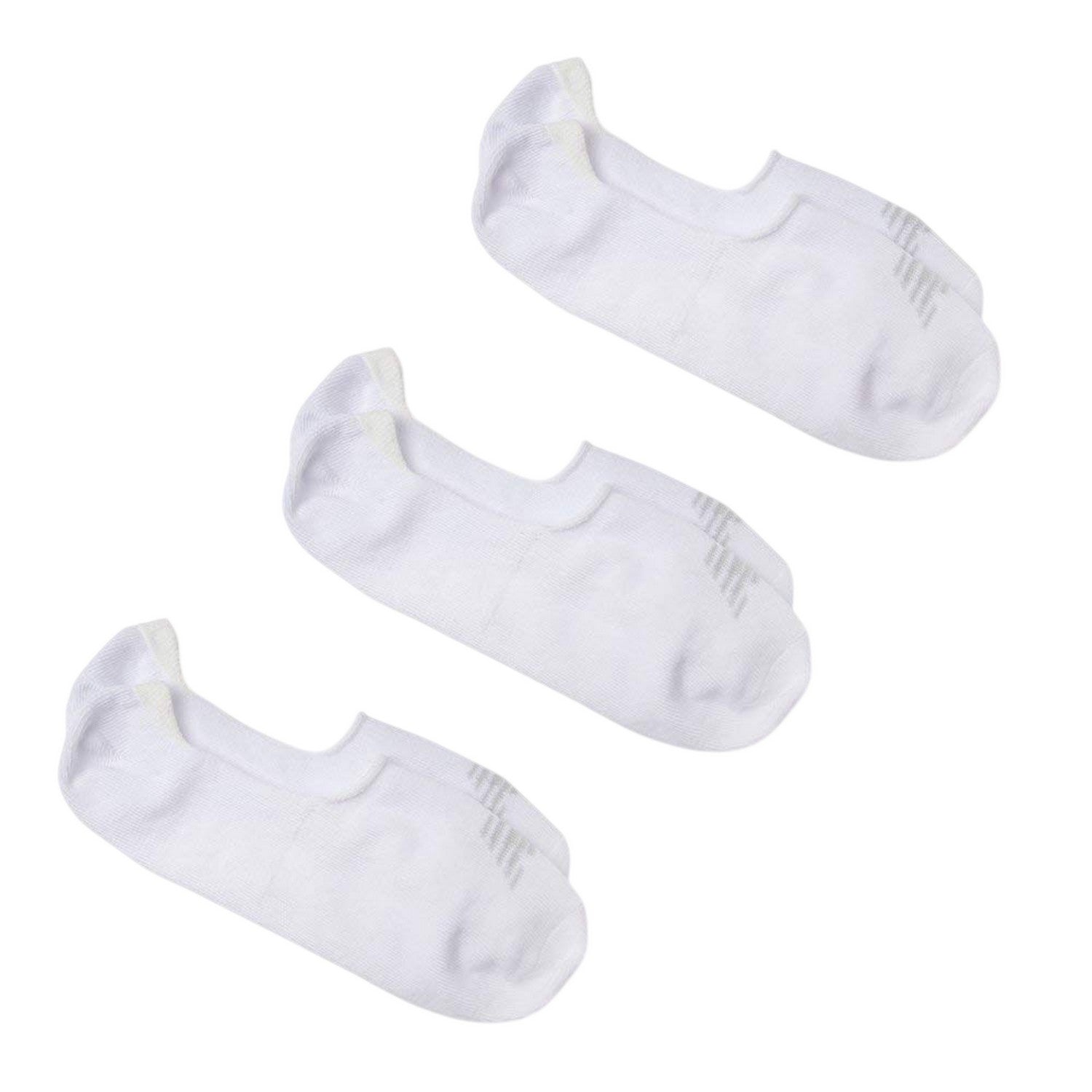 White - Back - New Balance Unisex Adult No-Show Socks (Pack of 3)