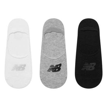 White-Green-Black - Front - New Balance Unisex Adult No-Show Socks (Pack of 3)