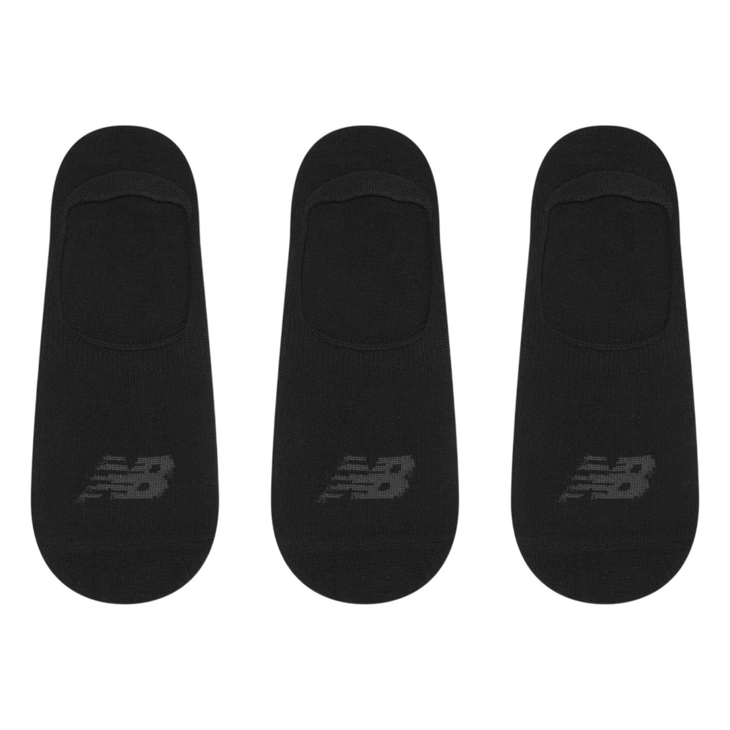 Black - Front - New Balance Unisex Adult No-Show Socks (Pack of 3)