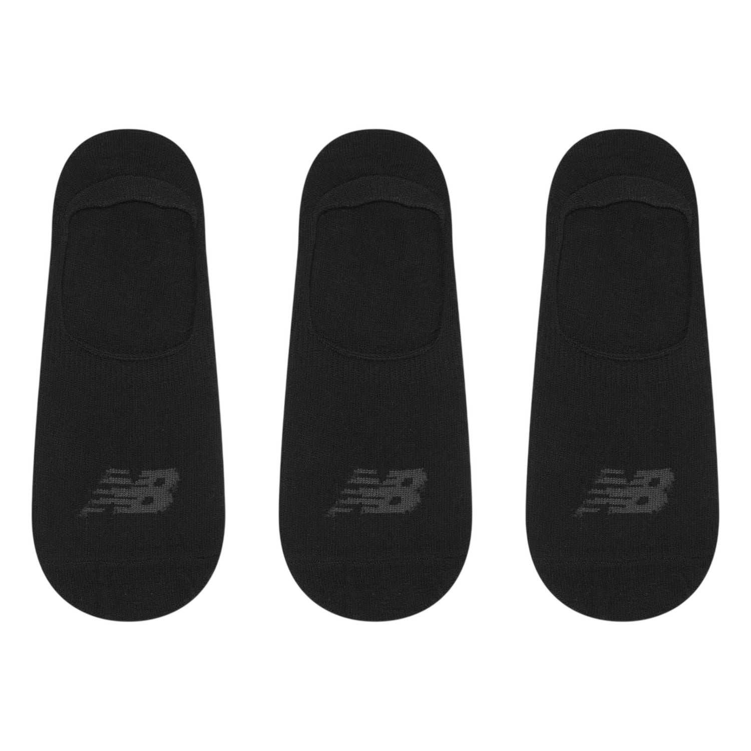 Black - Front - New Balance Unisex Adult No-Show Socks (Pack of 3)