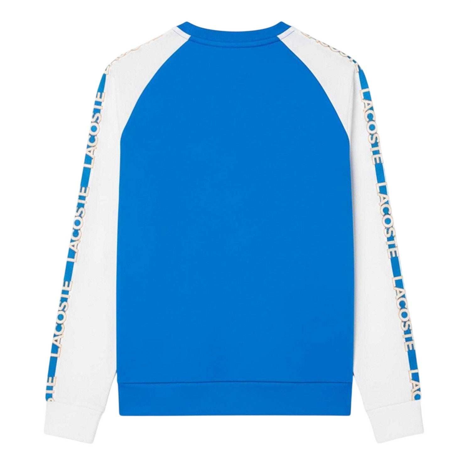 Blue-White - Back - Lacoste Mens Colour Block Stripe Sweatshirt
