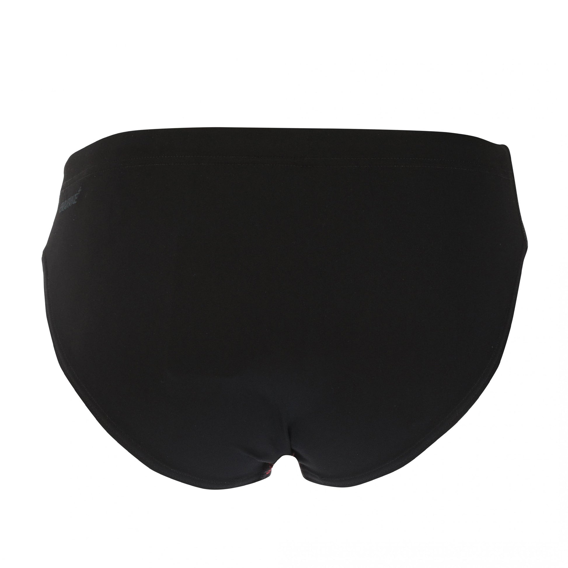 Black-Red - Back - Speedo Mens Allover Swim Briefs