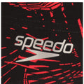 Black-Red - Side - Speedo Mens Allover Swim Briefs