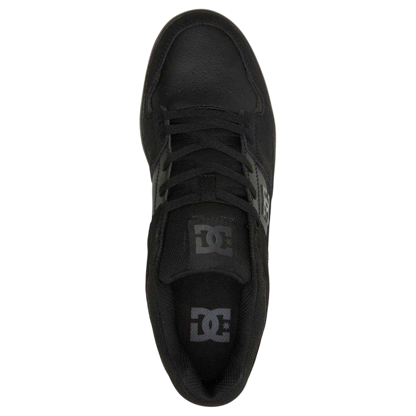 Triple Black - Side - DC Mens Cure Basket Homme Flat Skate Shoes