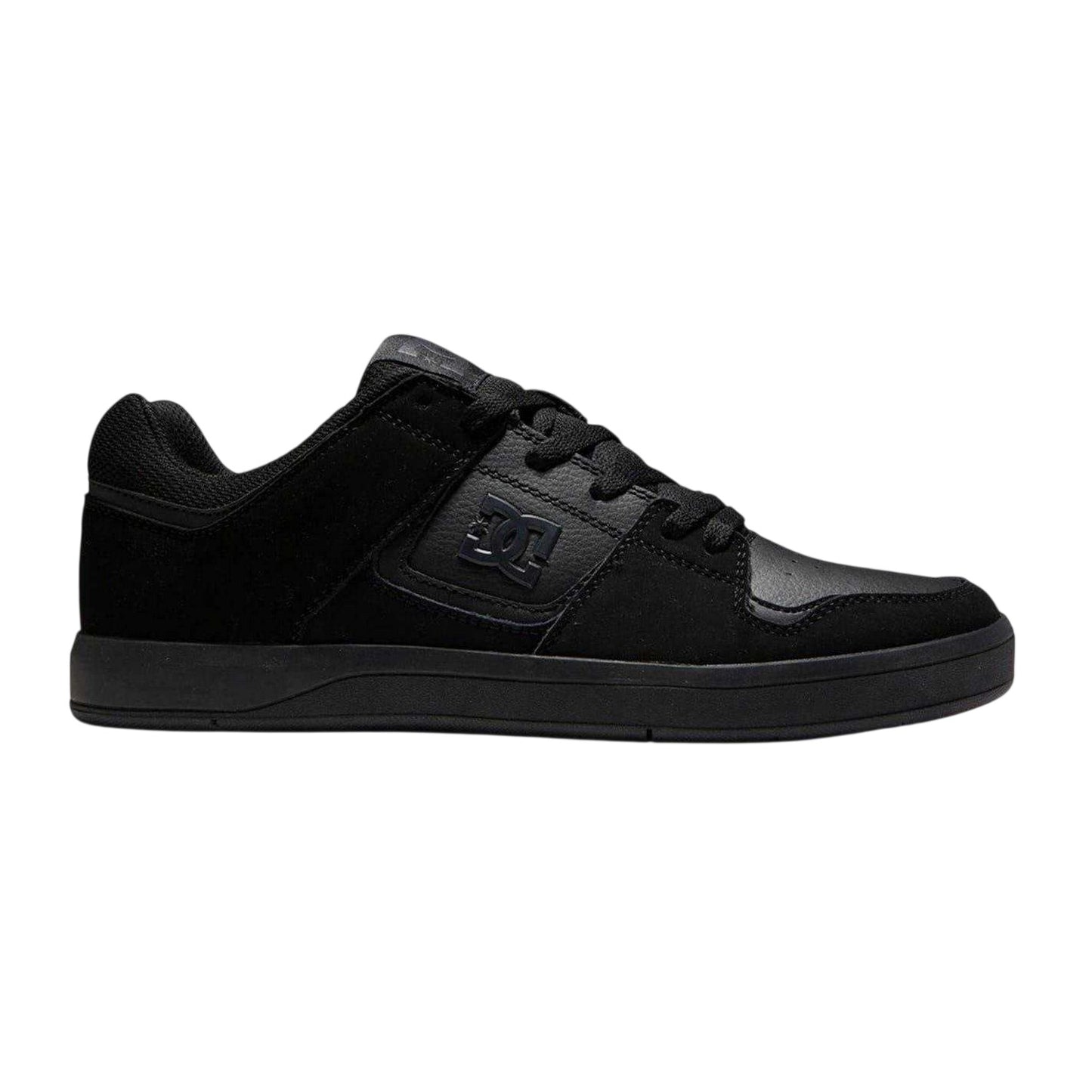 Triple Black - Front - DC Mens Cure Basket Homme Flat Skate Shoes