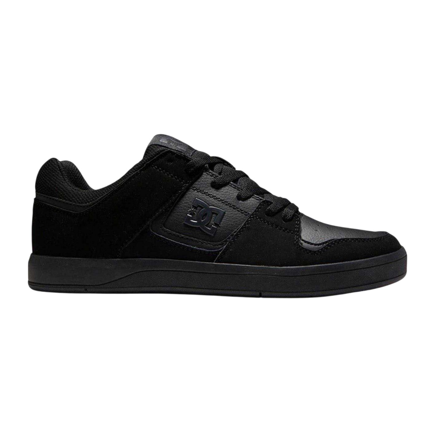 Triple Black - Front - DC Mens Cure Basket Homme Flat Skate Shoes