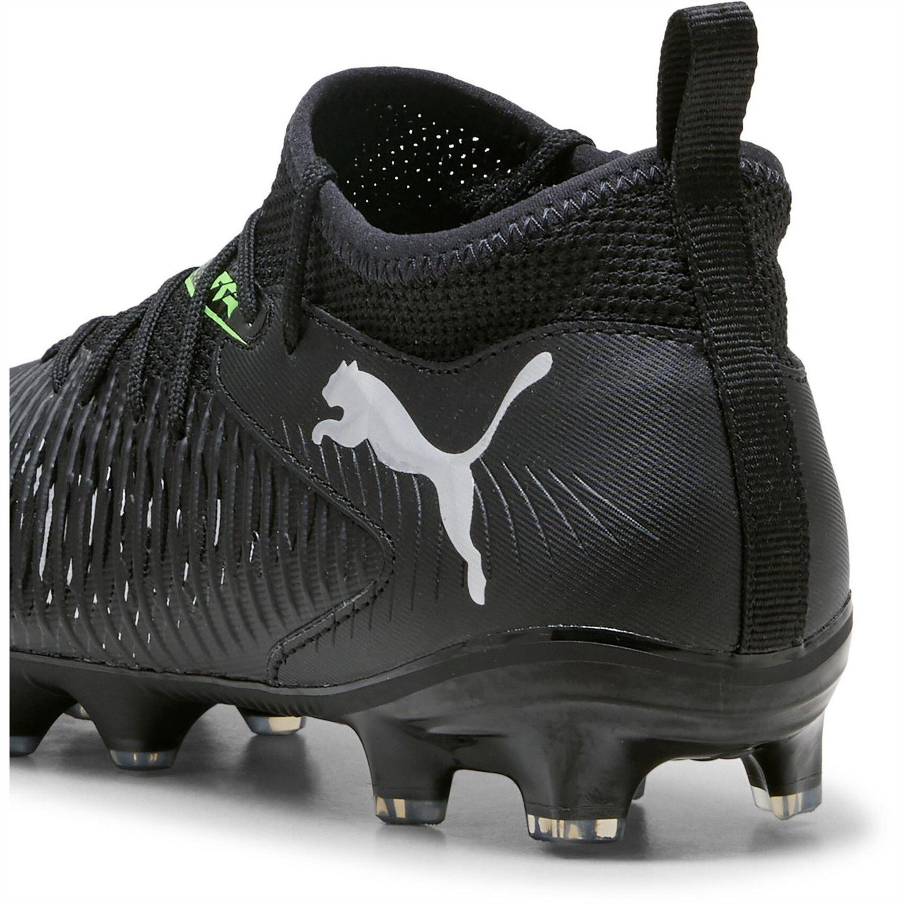 Black-Green - Pack Shot - Puma Childrens-Kids Future 8 Ultimate Match Artificial Ground Football Boots