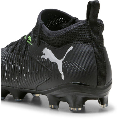 Black-Green - Pack Shot - Puma Childrens-Kids Future 8 Ultimate Match Artificial Ground Football Boots