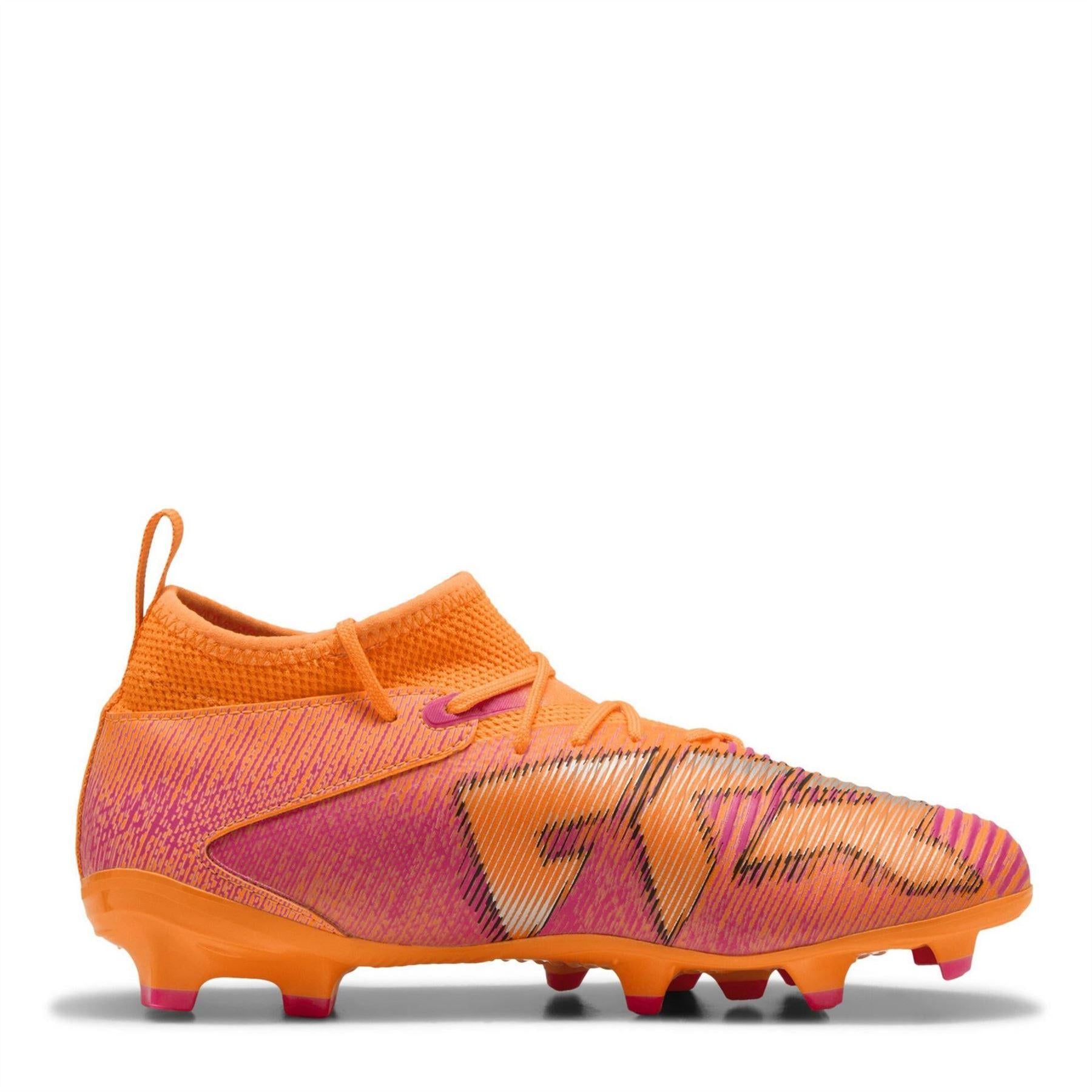 Orange-Black - Lifestyle - Puma Childrens-Kids Future 8 Ultimate Match Artificial Ground Football Boots