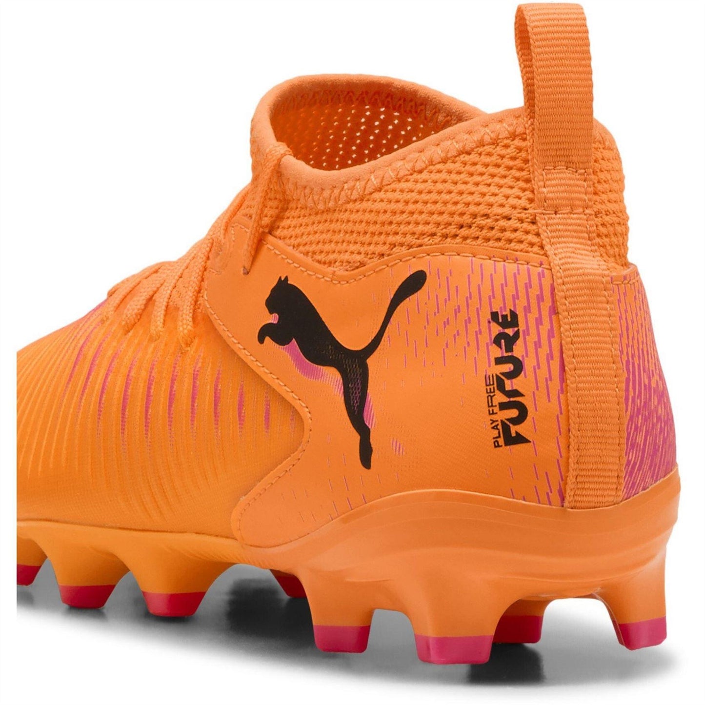Orange-Black - Pack Shot - Puma Childrens-Kids Future 8 Ultimate Match Artificial Ground Football Boots