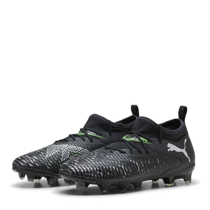 Black-Green - Front - Puma Childrens-Kids Future 8 Ultimate Match Artificial Ground Football Boots