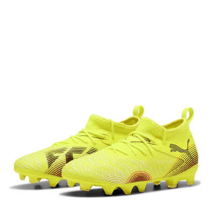 Yellow-Black - Front - Puma Childrens-Kids Future 8 Ultimate Match Artificial Ground Football Boots