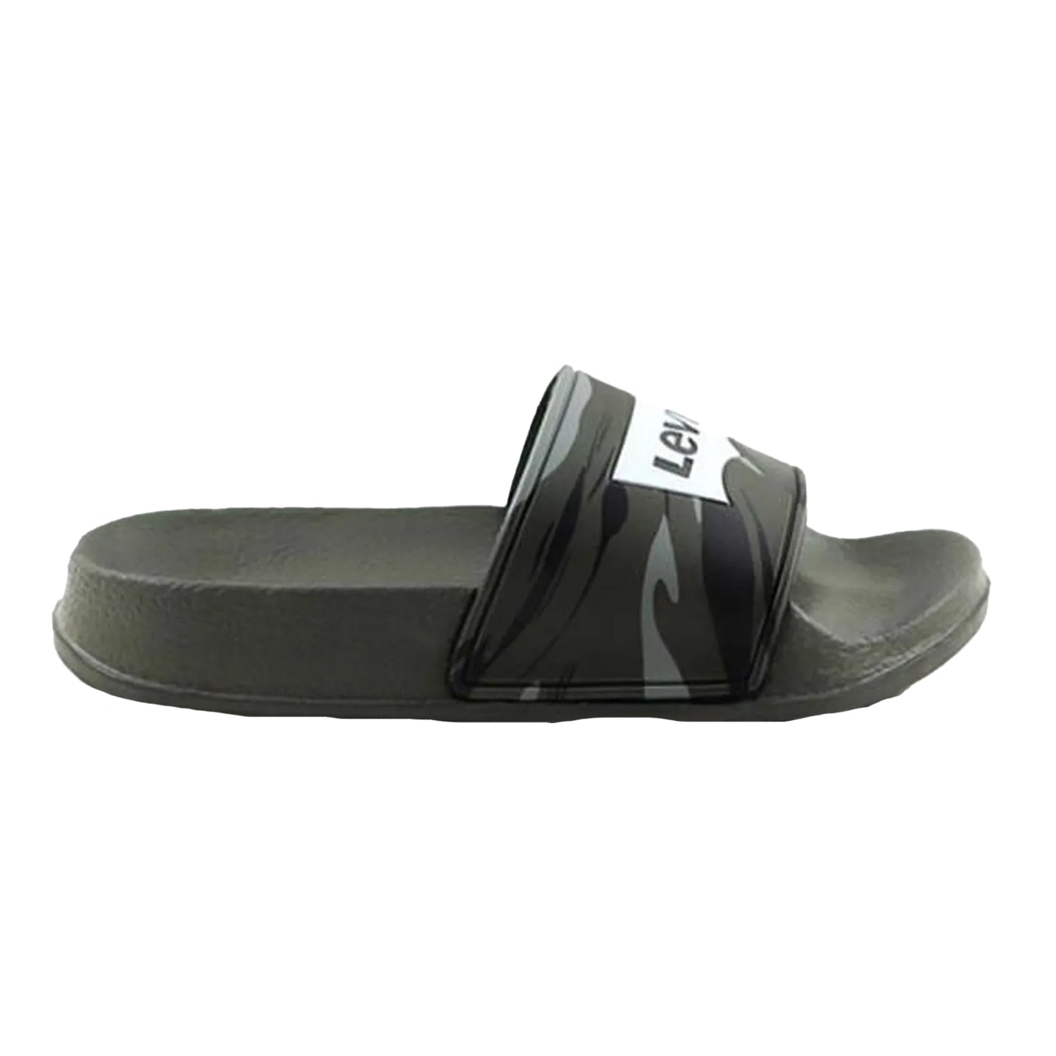 Green-Black - Front - Levis Boys Bat Wings Camo Sliders