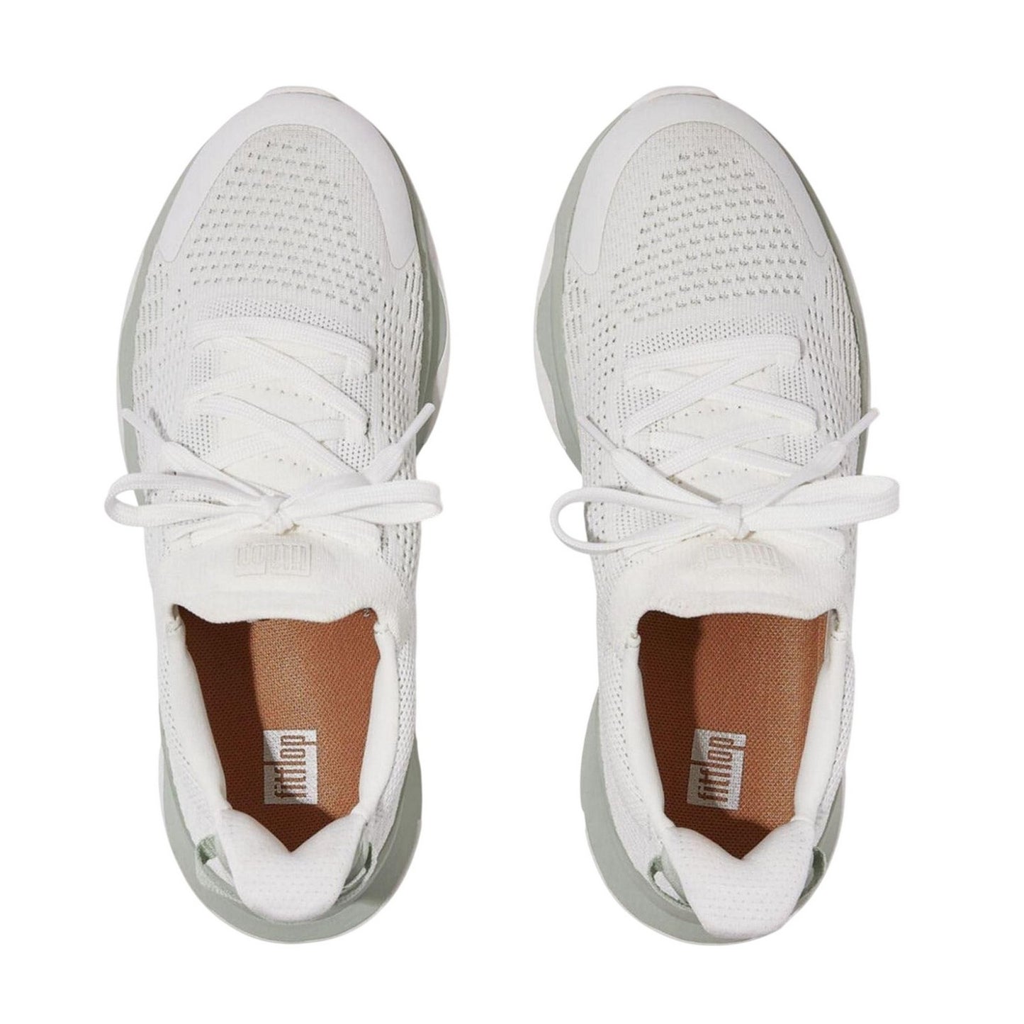 White - Back - FitFlop Unisex Adult Vitamin FFX Knitted Water Resistant Trainers