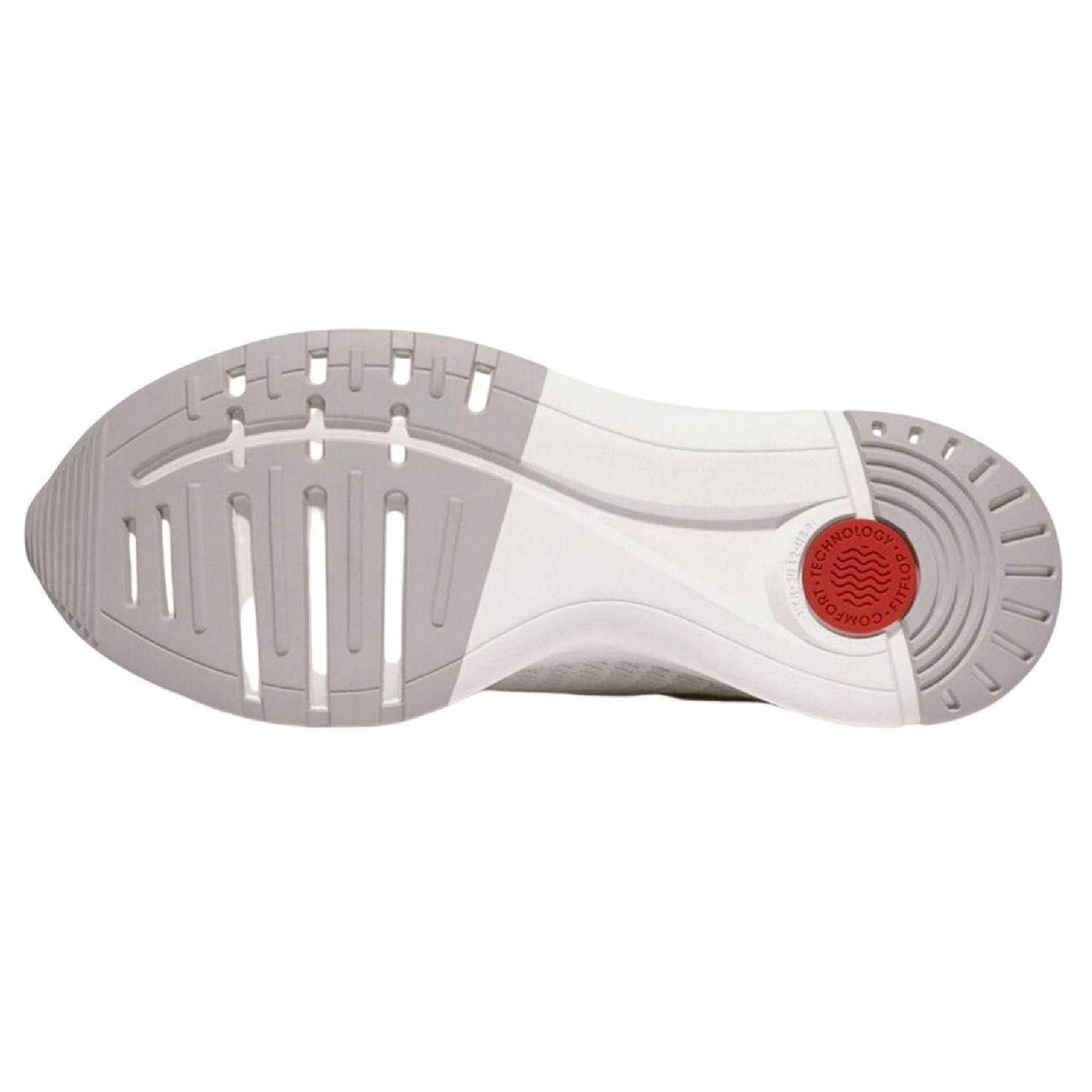 White-Grey - Side - FitFlop Unisex Adult Vitamin FFX Knitted Water Resistant Trainers