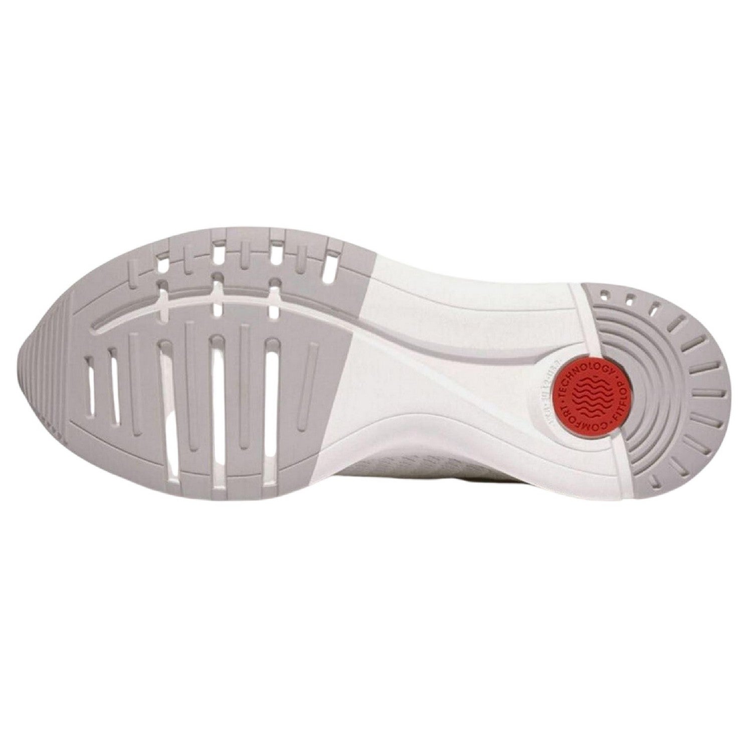 White-Grey - Side - FitFlop Unisex Adult Vitamin FFX Knitted Water Resistant Trainers
