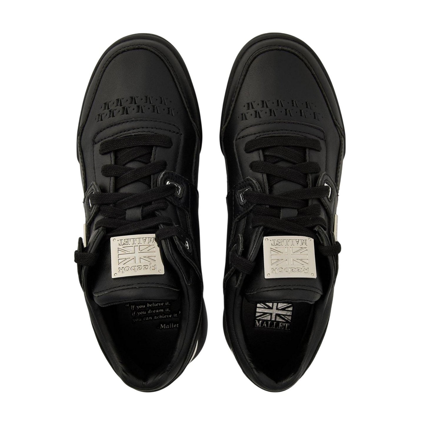Black - Side - Reebok Mens Mallet Leather Workout Trainers