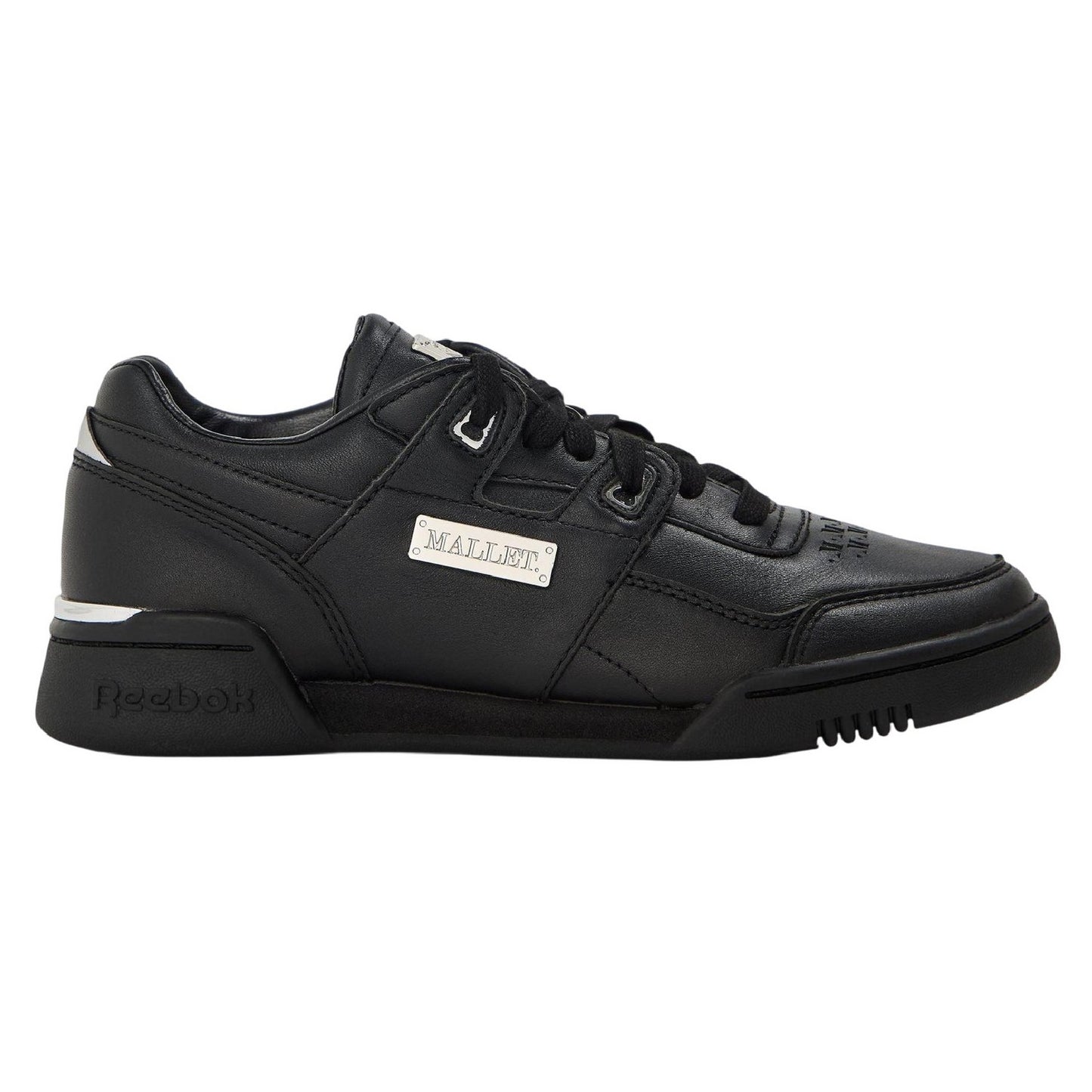 Black - Front - Reebok Mens Mallet Leather Workout Trainers
