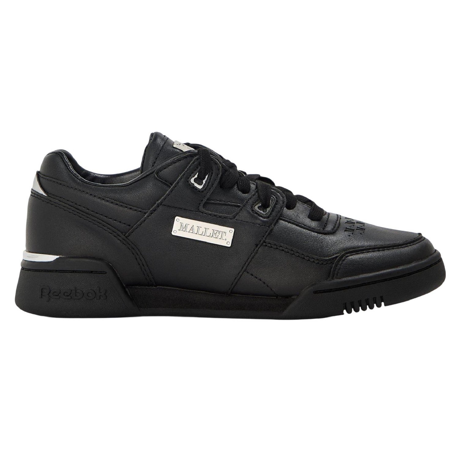 Black - Front - Reebok Mens Mallet Leather Workout Trainers
