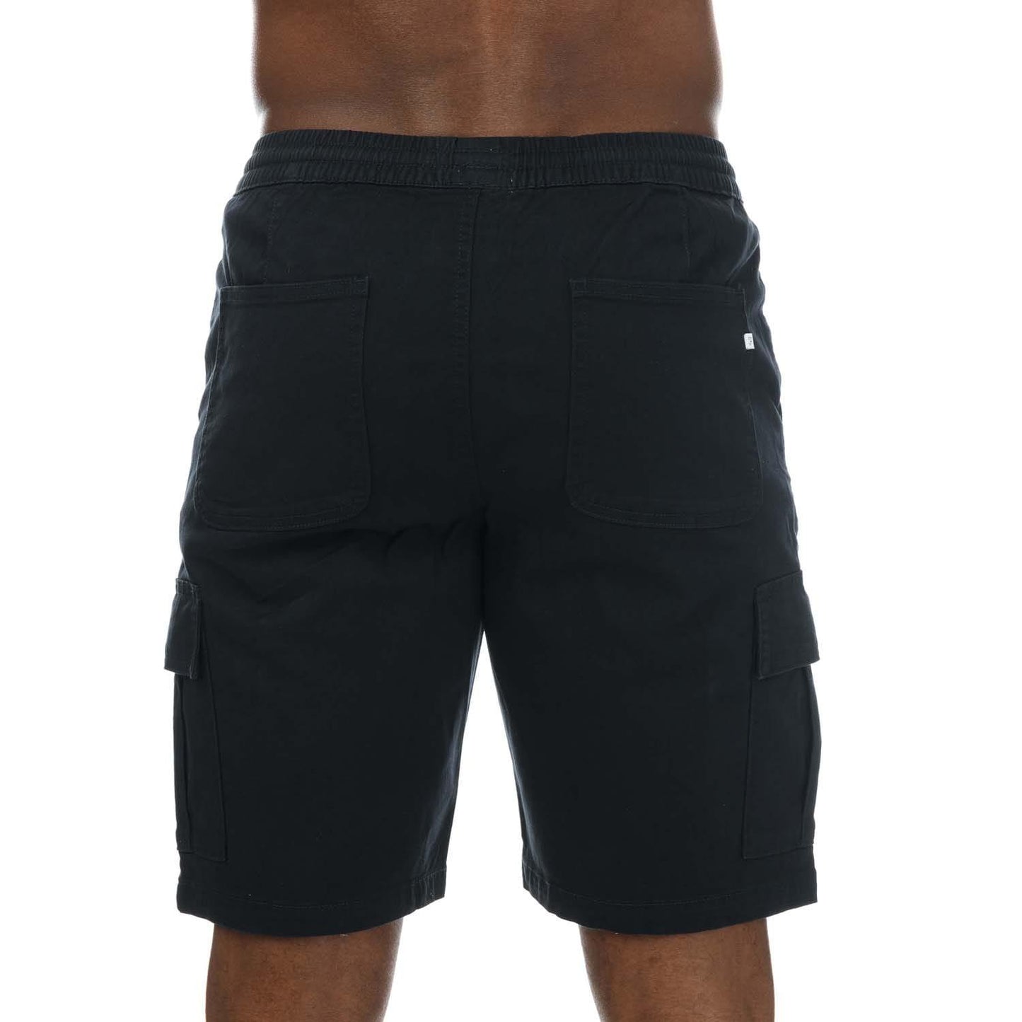 Navy - Back - Farah Mens Crane Cargo Shorts