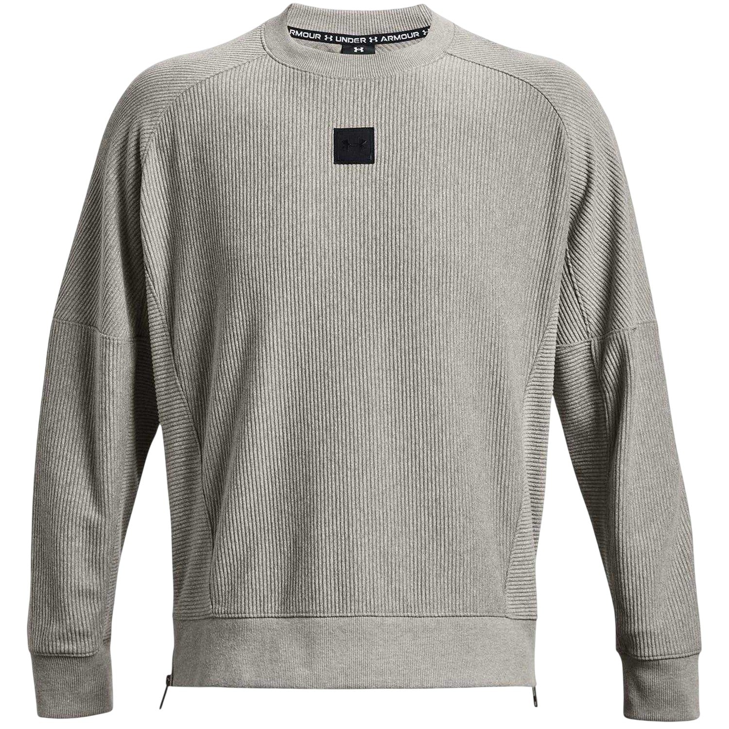Grey - Front - Under Armour Mens Ventilated Relaxed Fit Long-Sleeved Sweatshirt