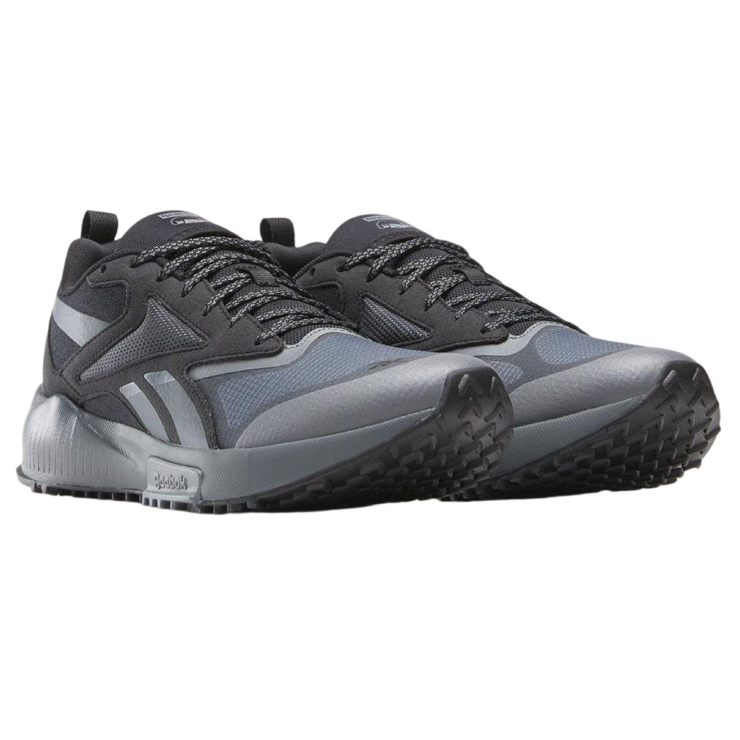 Black-Grey - Front - Reebok Mens Trail 2 Logo Microfibre Trainers
