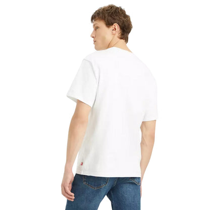 White - Back - Levis Mens Lettering Crew Neck T-Shirt