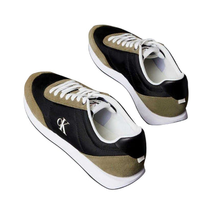 Black-White - Back - Calvin Klein Mens Retro Flat Trainers