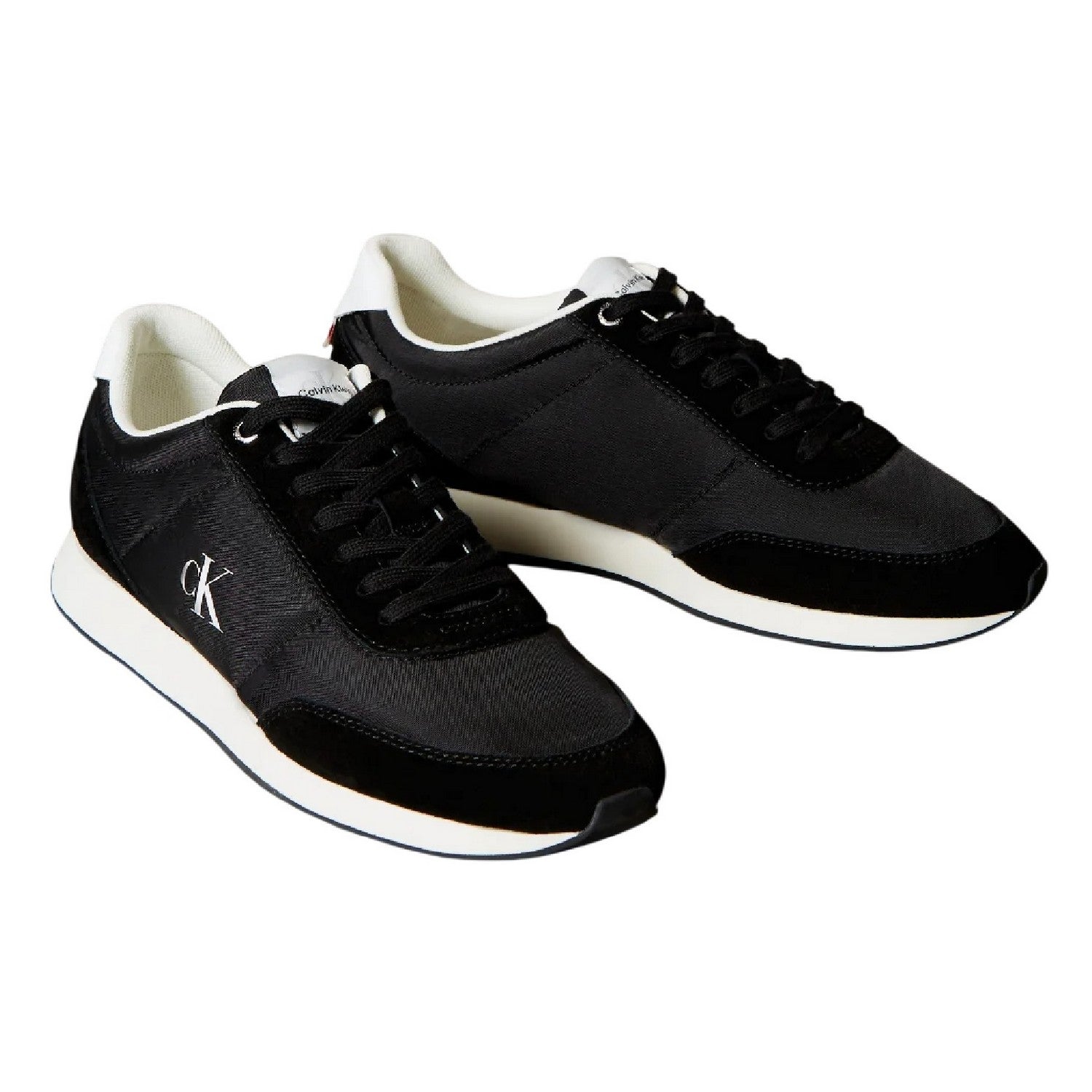 Triple Black - Front - Calvin Klein Mens Retro Flat Trainers