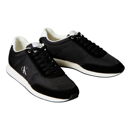 Triple Black - Front - Calvin Klein Mens Retro Flat Trainers