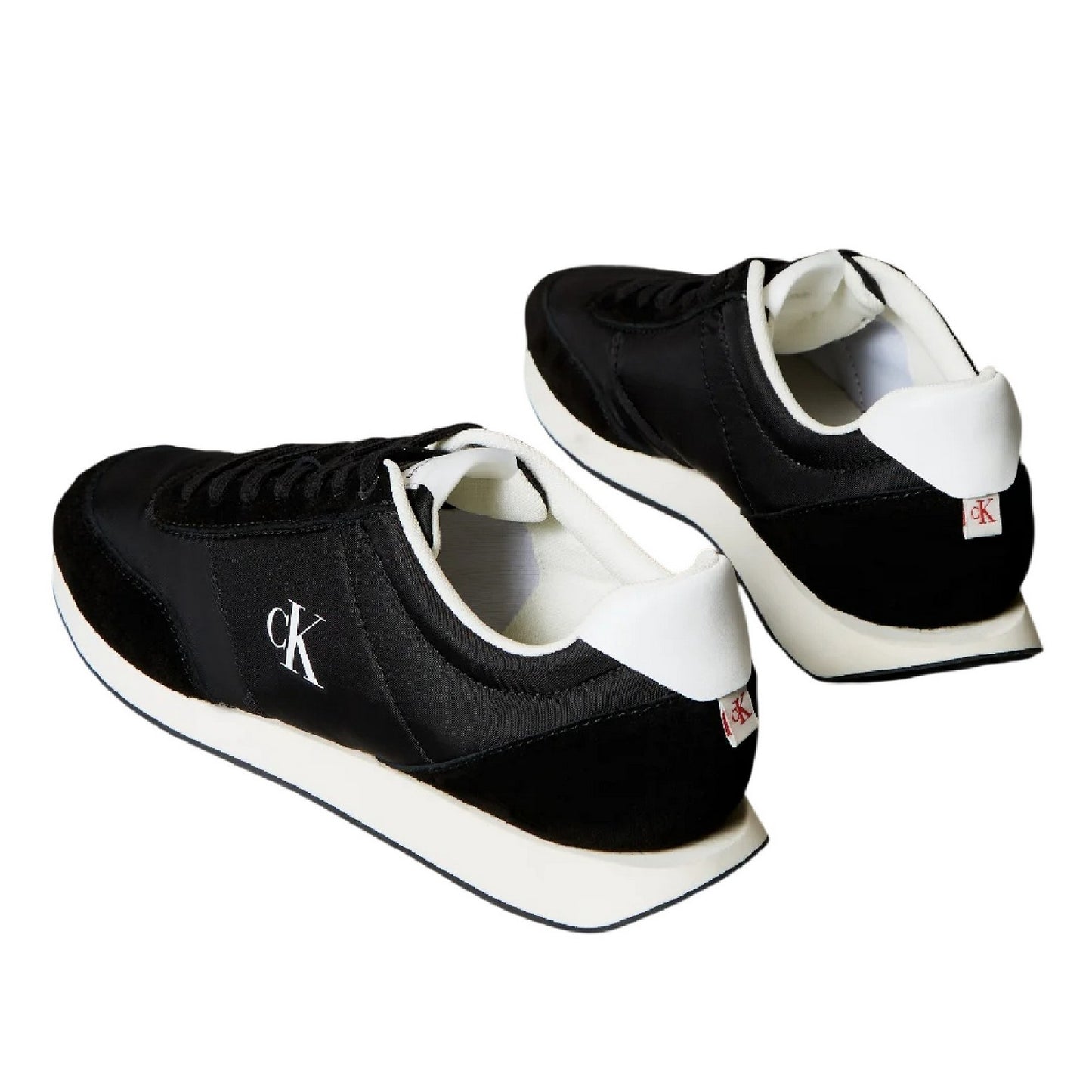 Triple Black - Back - Calvin Klein Mens Retro Flat Trainers