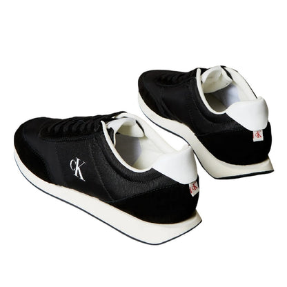 Triple Black - Back - Calvin Klein Mens Retro Flat Trainers
