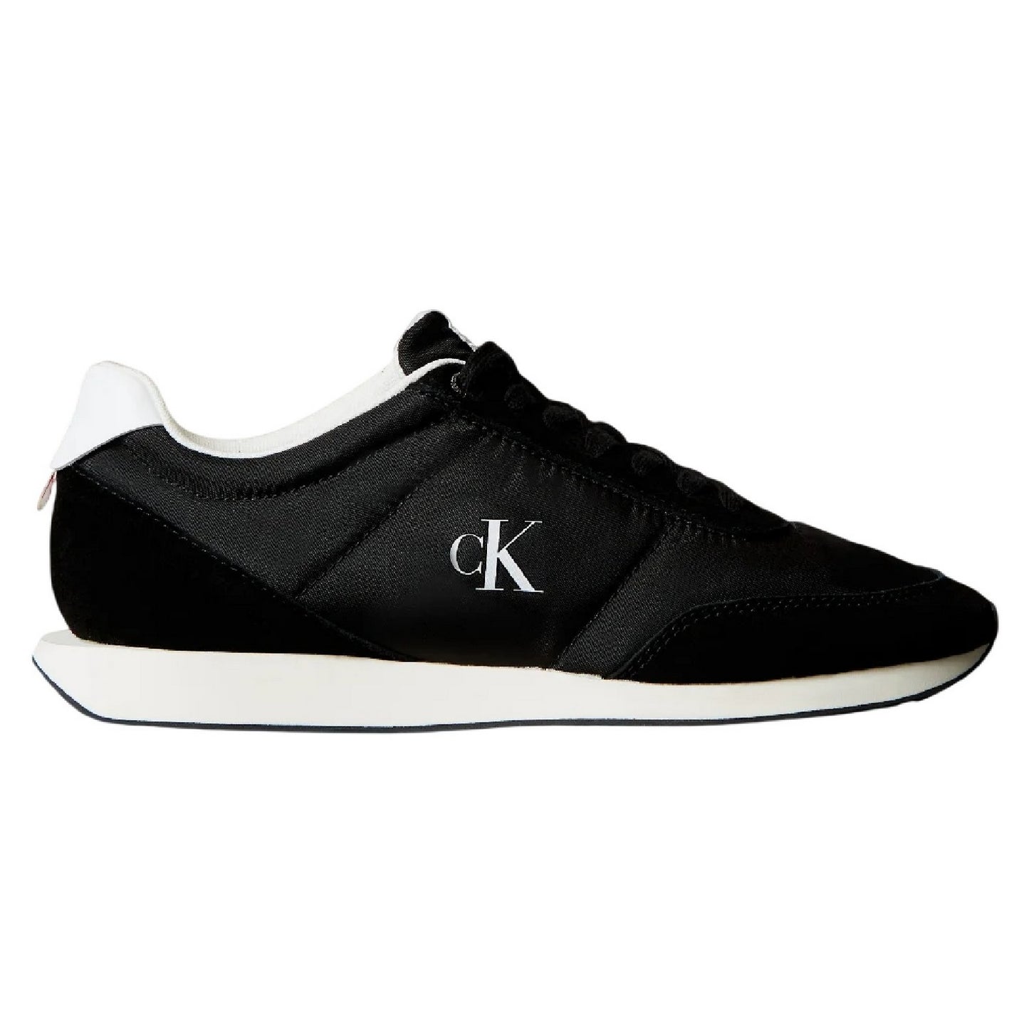 Triple Black - Side - Calvin Klein Mens Retro Flat Trainers