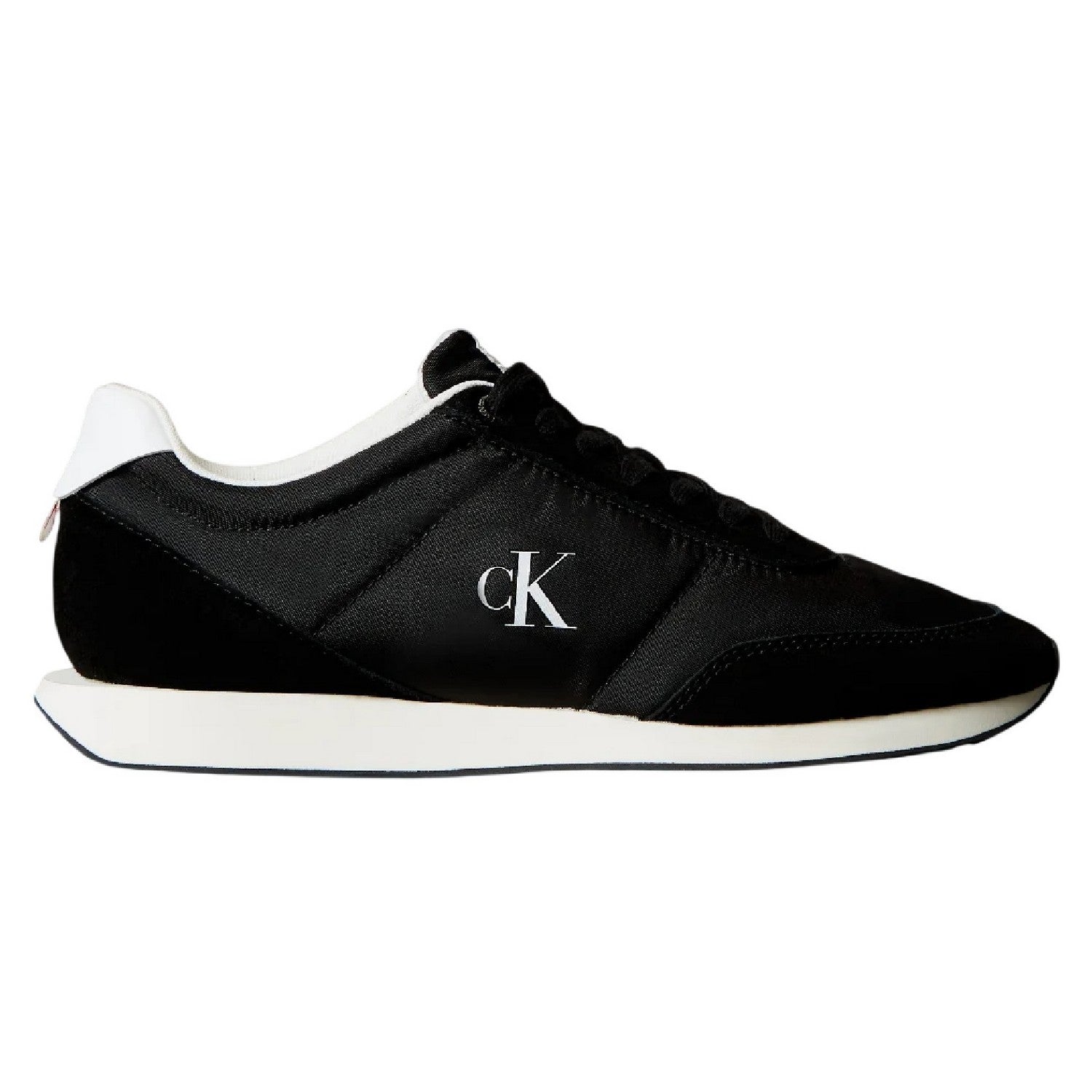 Triple Black - Side - Calvin Klein Mens Retro Flat Trainers