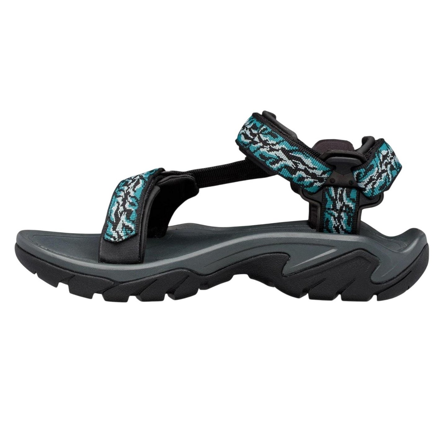 Blue-Black - Side - Teva Womens-Ladies Fi 5 Walking Sandals