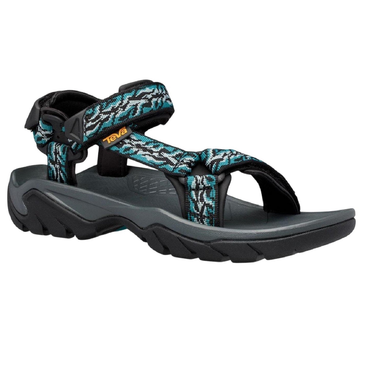 Blue-Black - Front - Teva Womens-Ladies Fi 5 Walking Sandals