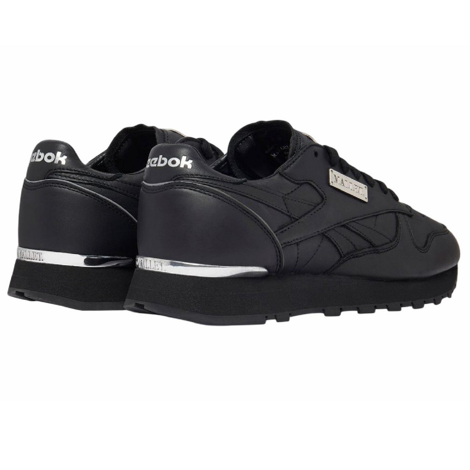 Black - Back - Mallet Mens Classic Leather Trainers