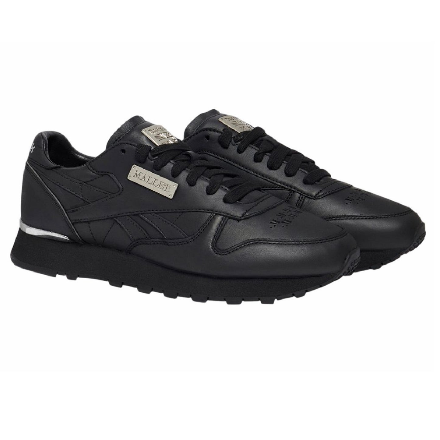 Black - Front - Mallet Mens Classic Leather Trainers
