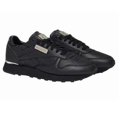 Black - Front - Mallet Mens Classic Leather Trainers