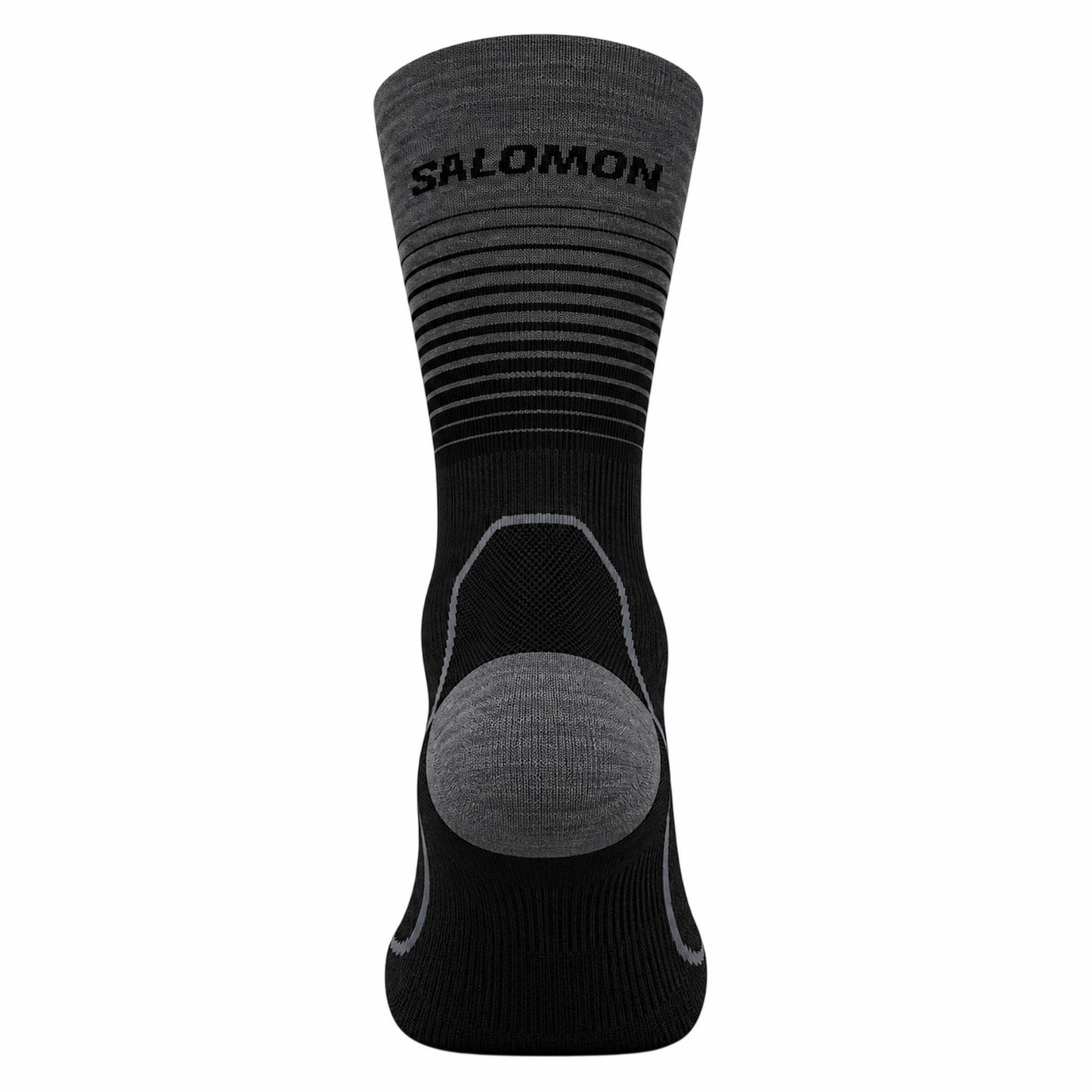 Grey - Back - Salomon Mens Horizontal Stripe Walking Socks (Pack of 2)