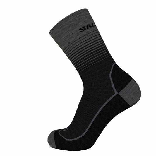 Grey - Front - Salomon Mens Horizontal Stripe Walking Socks (Pack of 2)