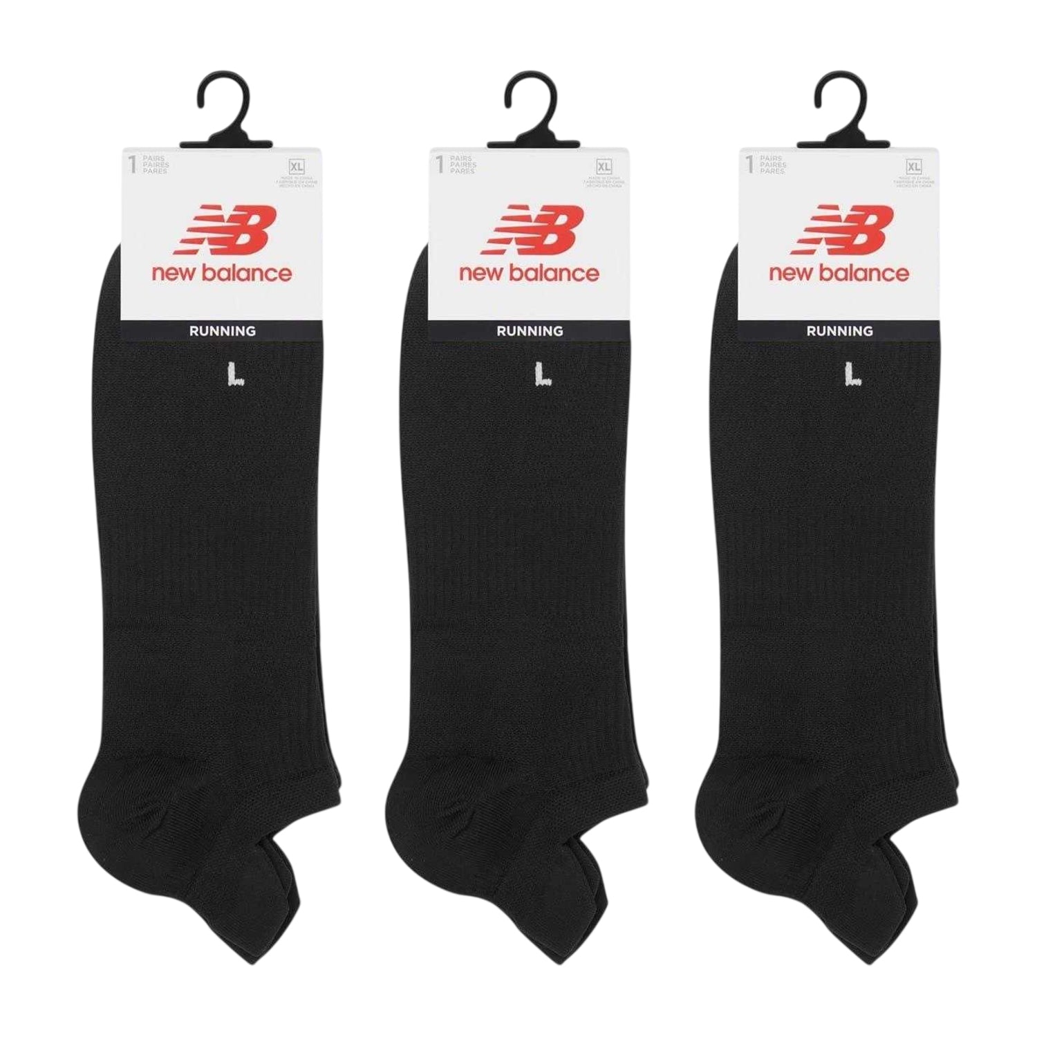 Black - Back - New Balance Unisex Adult Running Trainer Socks (Pack of 3)