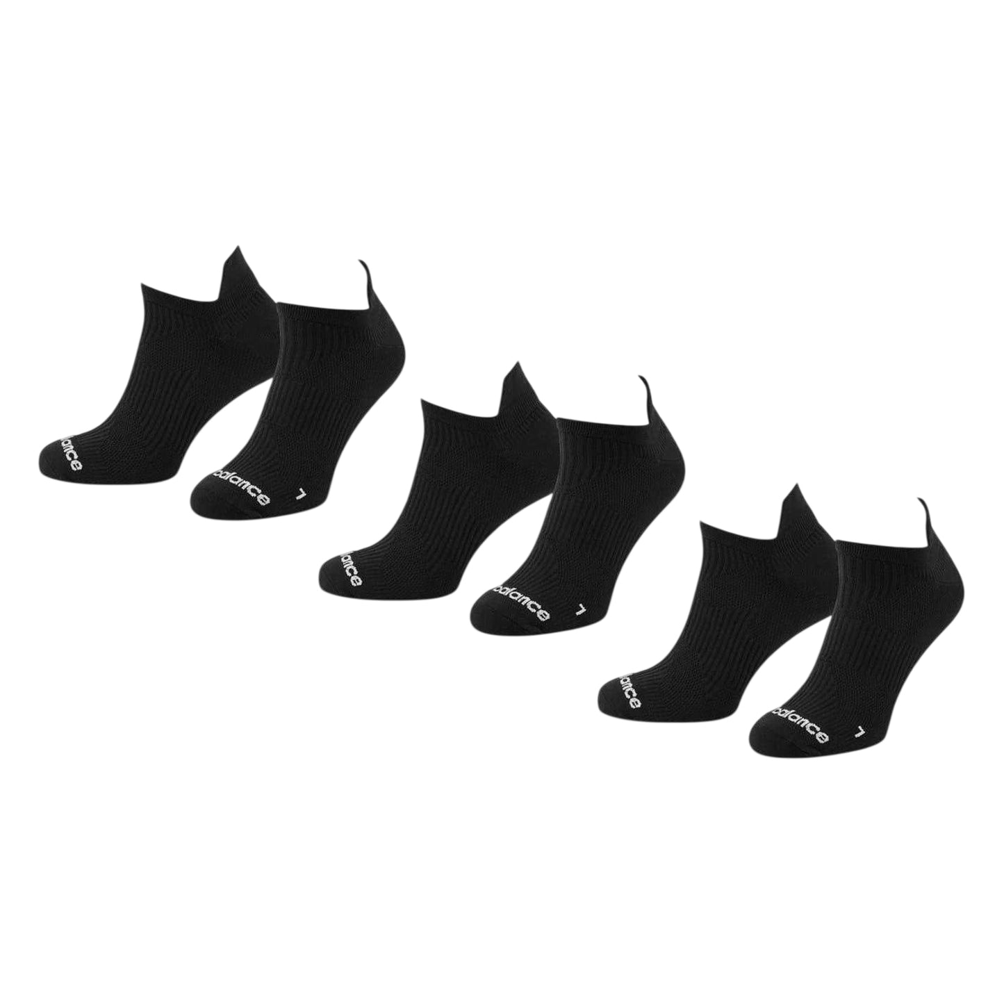 Black - Front - New Balance Unisex Adult Running Trainer Socks (Pack of 3)