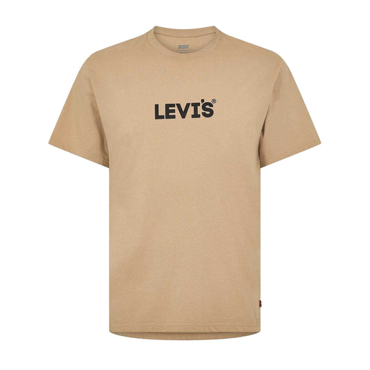 Kelp Green - Front - Levis Mens Varsity Circle Lettering Crew Neck T-Shirt