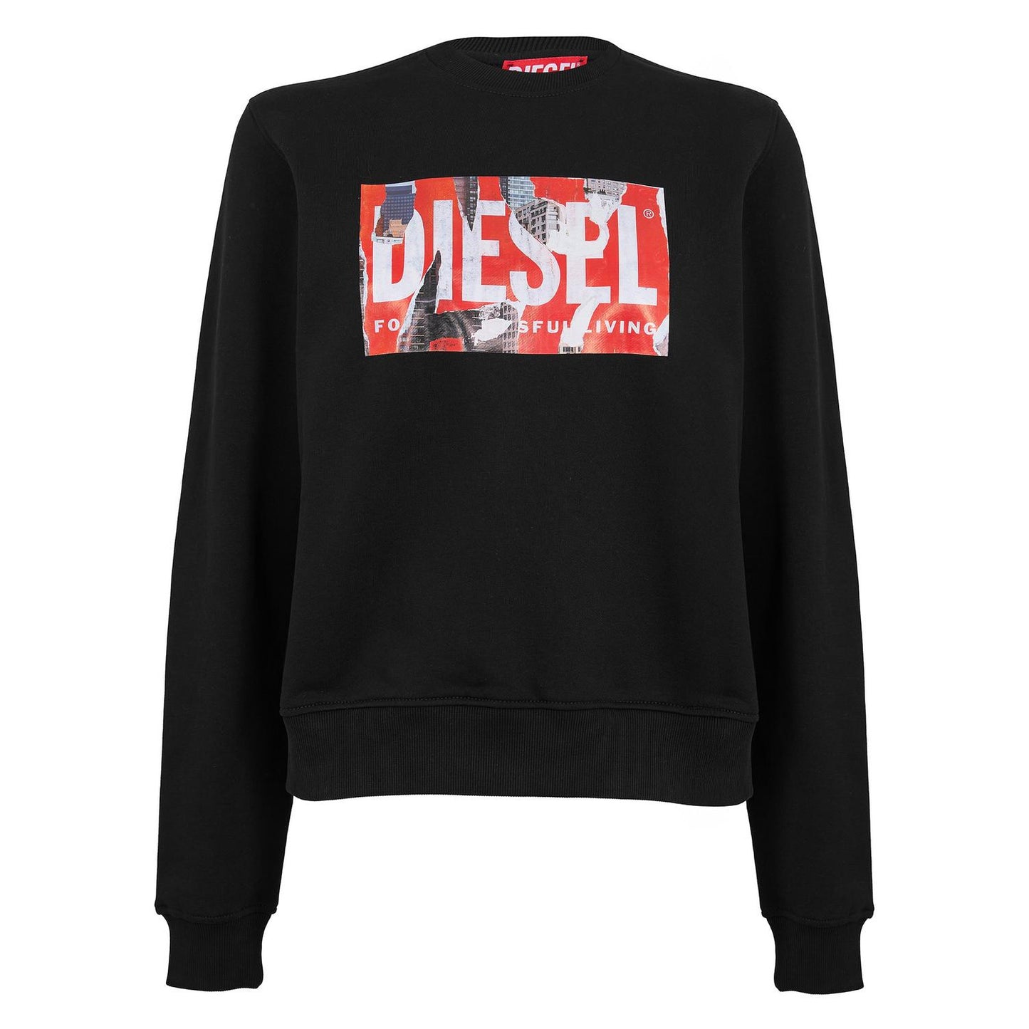 Black - Front - Diesel Womens-Ladies Block Logo Sweatshirt