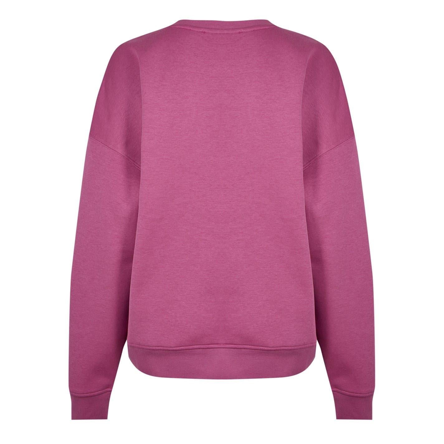 Berry Pink - Back - Calvin Klein Womens-Ladies Regular Drop Sleeve Sweatshirt