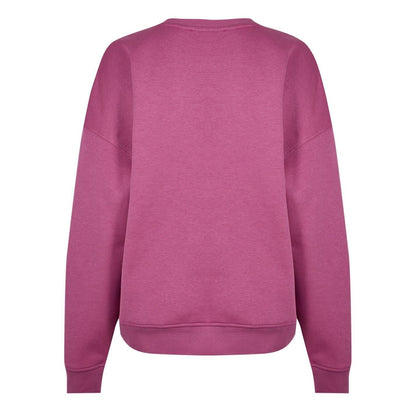 Berry Pink - Back - Calvin Klein Womens-Ladies Regular Drop Sleeve Sweatshirt
