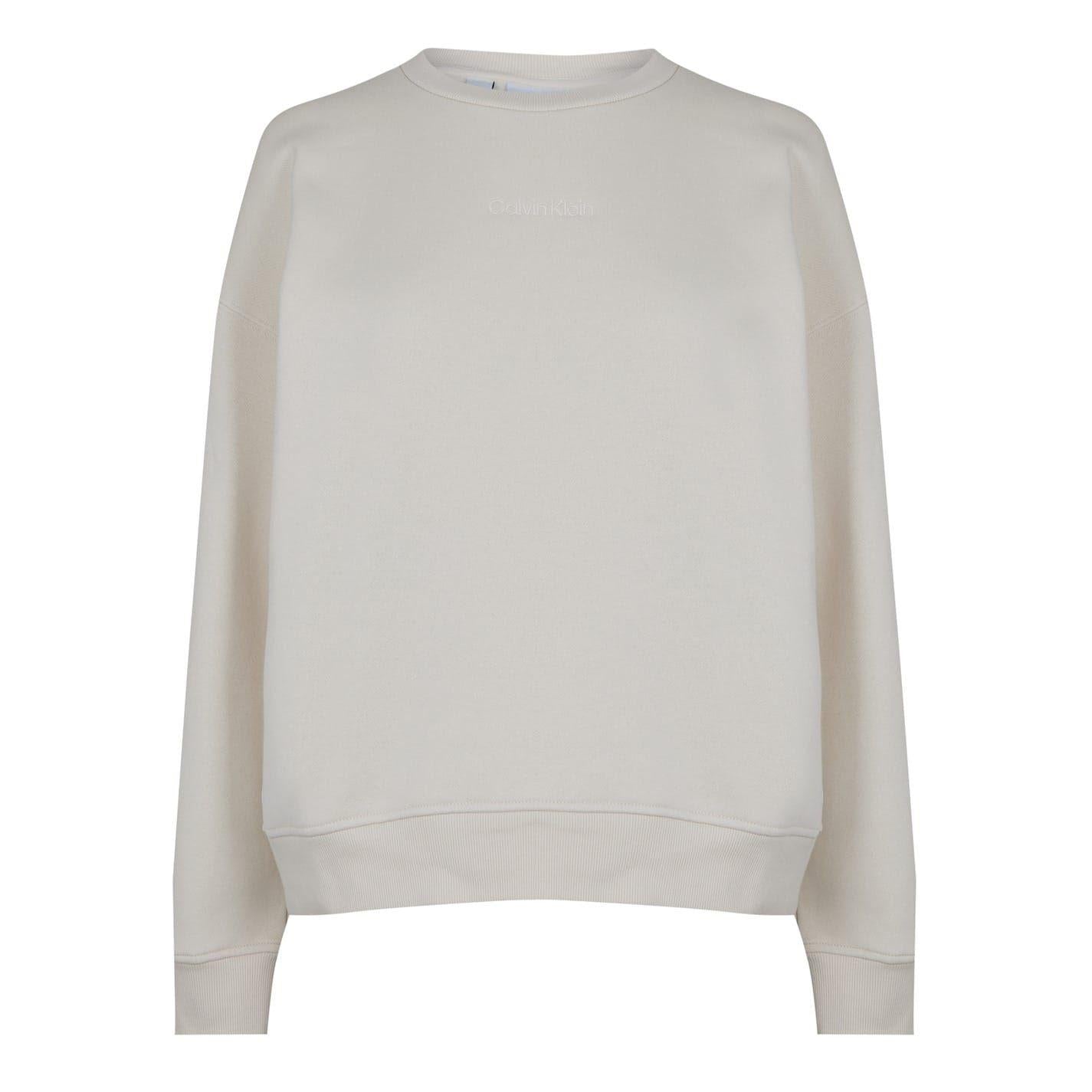 Birch - Front - Calvin Klein Womens-Ladies Regular Drop Sleeve Sweatshirt