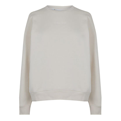 Birch - Front - Calvin Klein Womens-Ladies Regular Drop Sleeve Sweatshirt